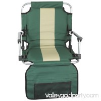 Stansport Stadium Seat With Arms - Green /Tan Stripe   981342